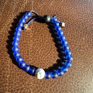 LOKI Glass Beaded Bracelet- Dark Blue